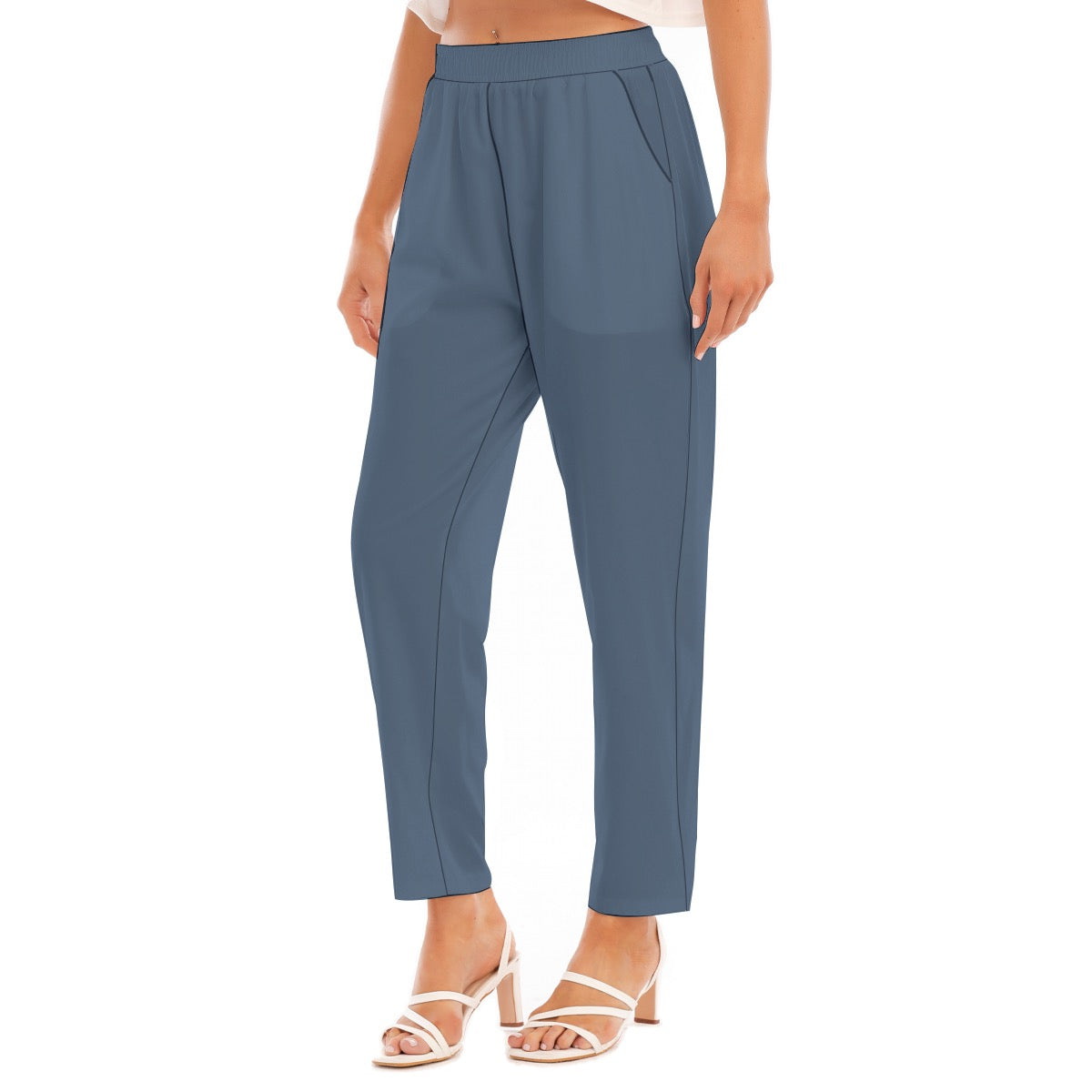 Blue -- Women's Loose Straight-leg Pants