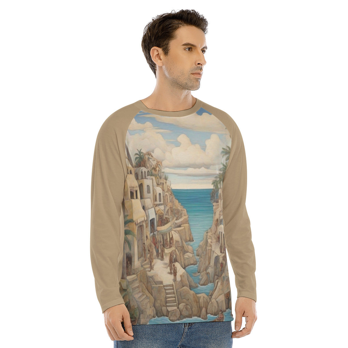 Isle Mujeres -- Men's Long Sleeve T-shirt With Raglan Sleeve