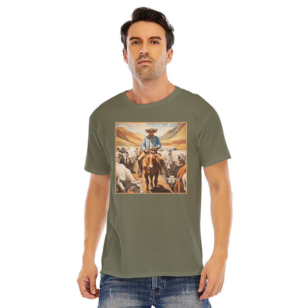 Cowboy 107 -- Unisex O-neck Short Sleeve T-shirt