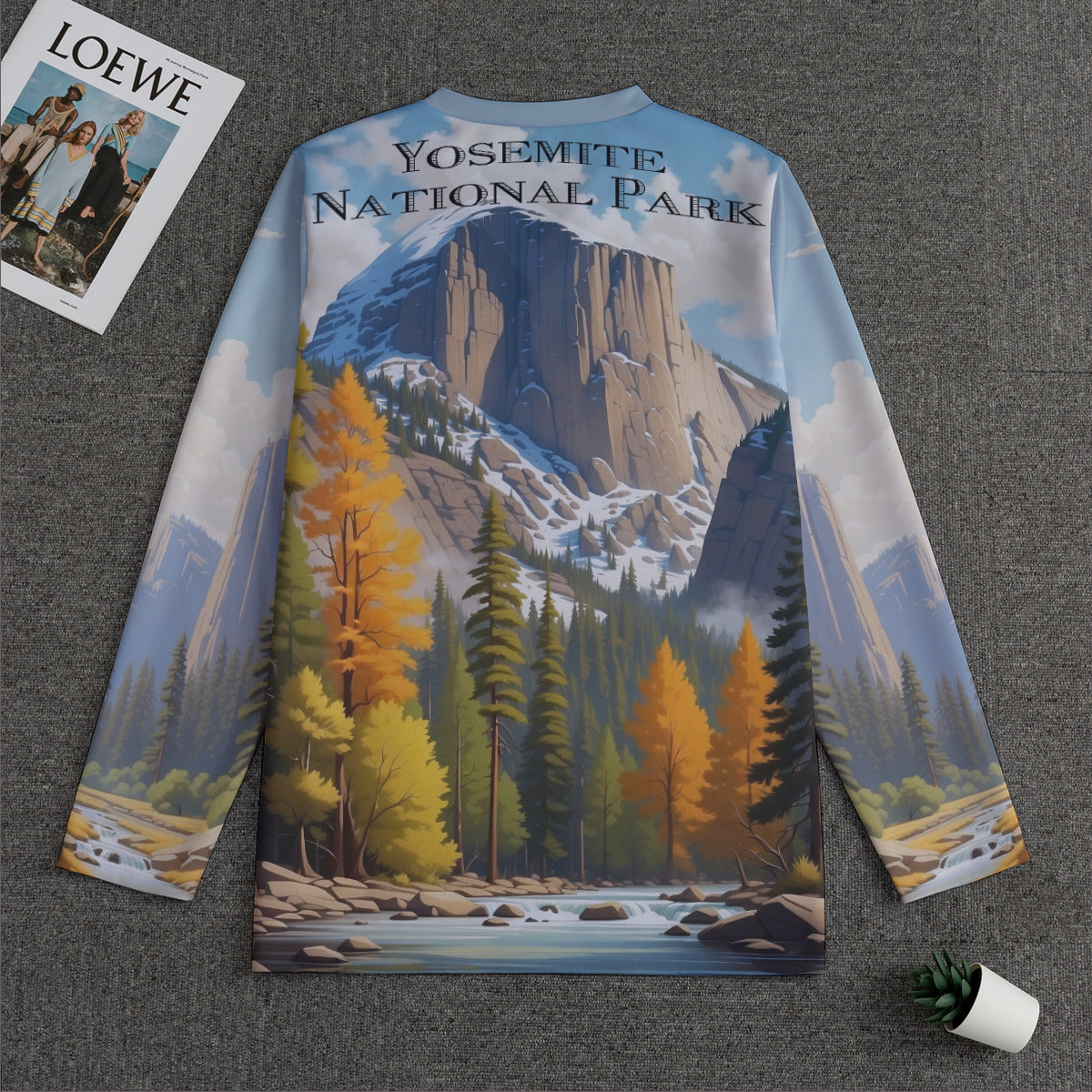 Yosemite -- Men's V-neck Sweatshirt With Long Sleeve