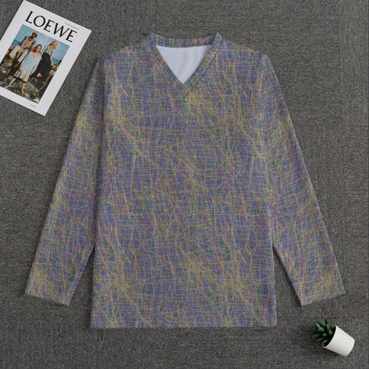 Thuaidh -- Men's V-neck Sweatshirt With Long Sleeve