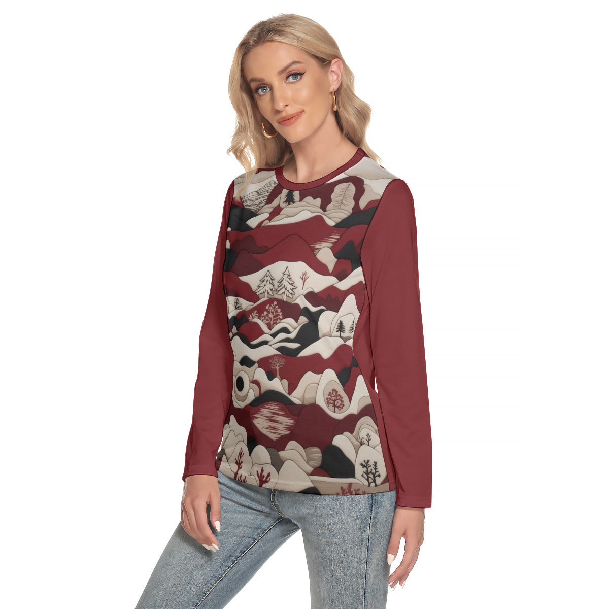 Iceland Fantasy -- Women's O-neck Long Sleeve T-shirt