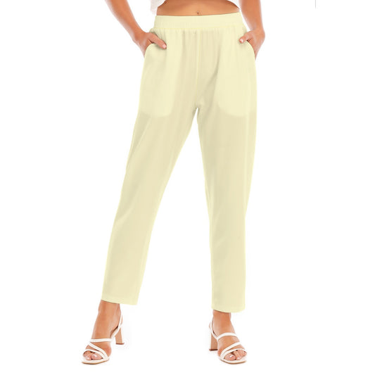 Cream -- Women's Loose Straight-leg Pants