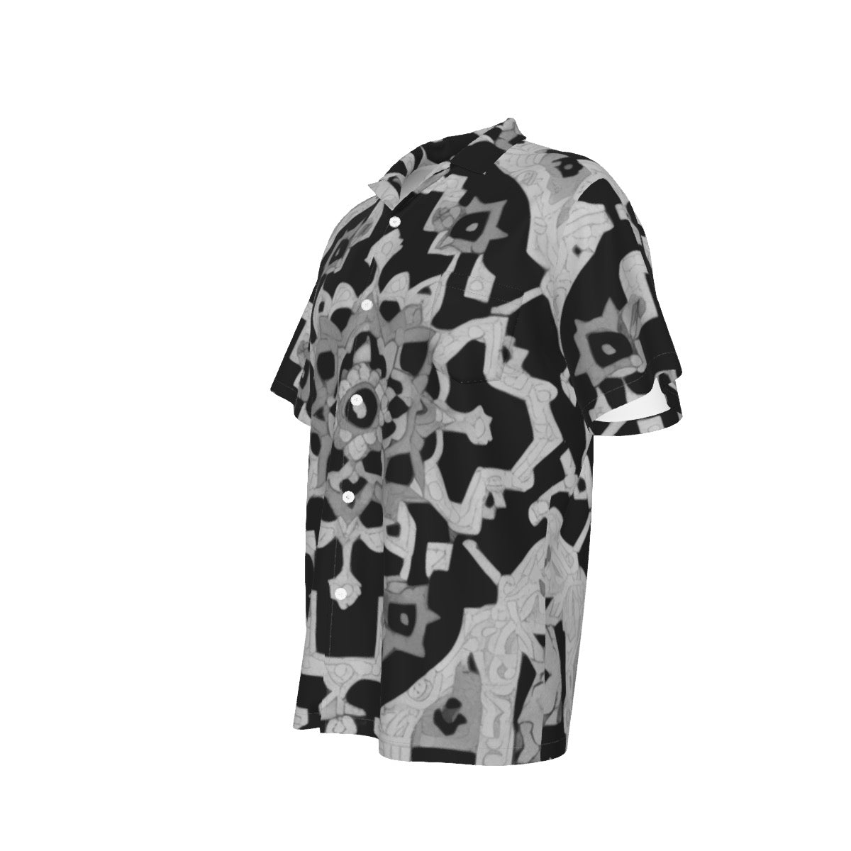 Noir -- Men's Hawaiian Shirt With Pocket