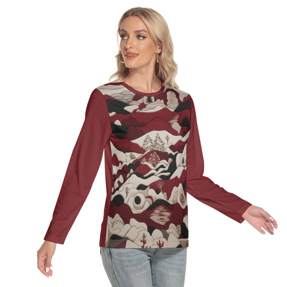 Iceland Fantasy -- Women's O-neck Long Sleeve T-shirt