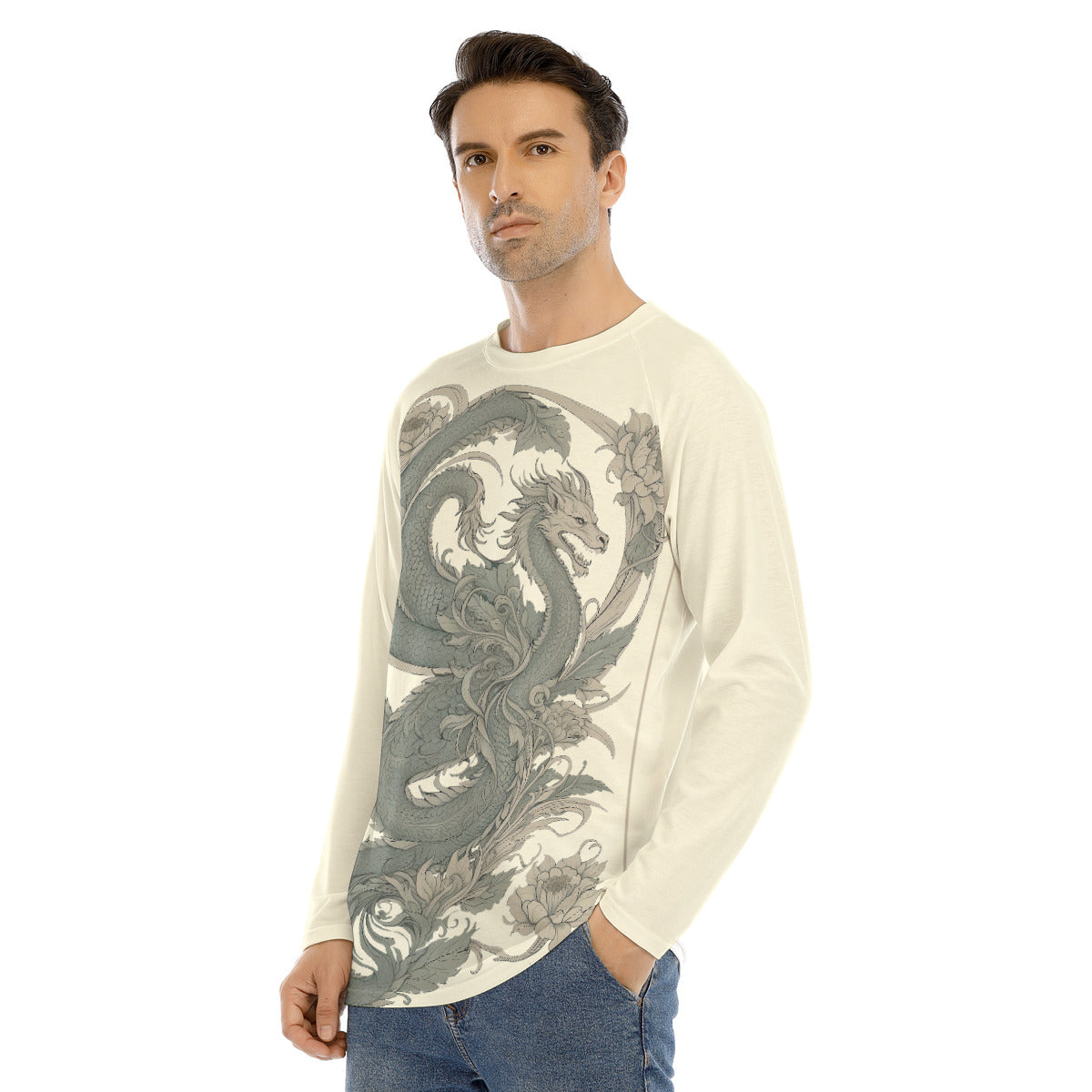 Dragon 106 -- Men's Long Sleeve T-shirt With Raglan Sleeve