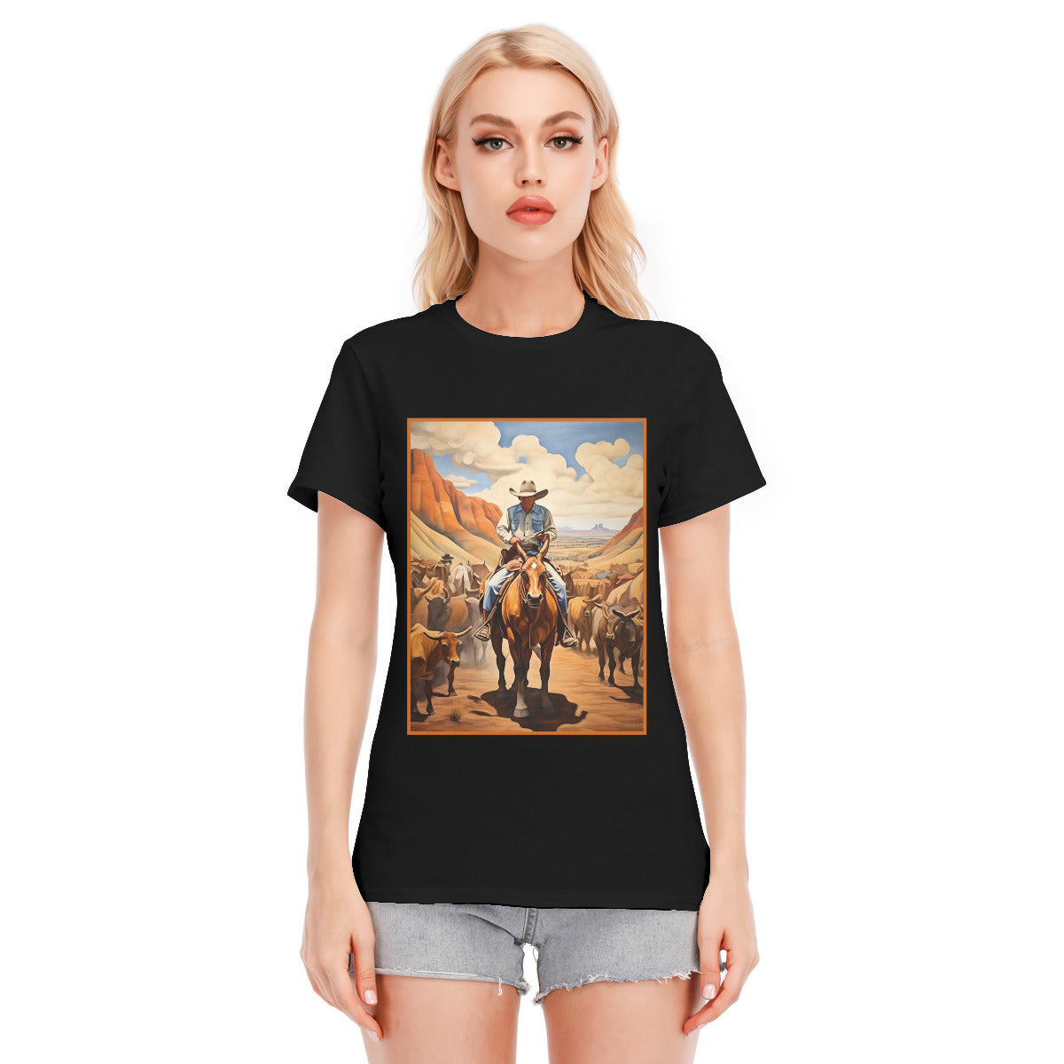 Cowboy 109 -- Unisex O-neck Short Sleeve T-shirt