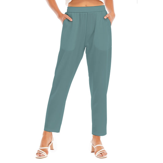 Dark Teal -- Women's Loose Straight-leg Pants
