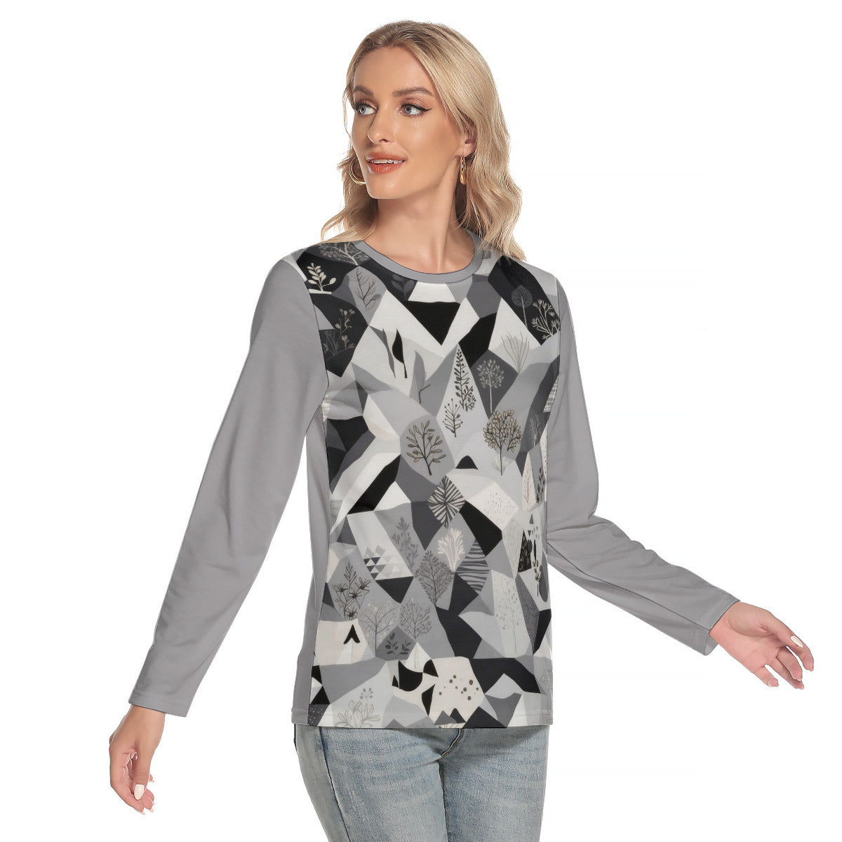 Nordic Fantasy 102 -- Women's O-neck Long Sleeve T-shirt