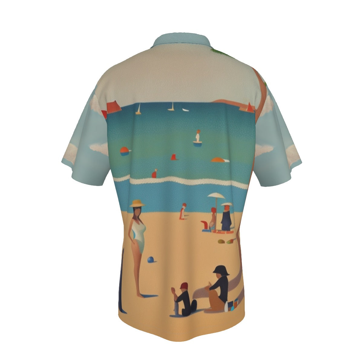 At the Beach -- Men's Hawaiian Shirt With Pocket