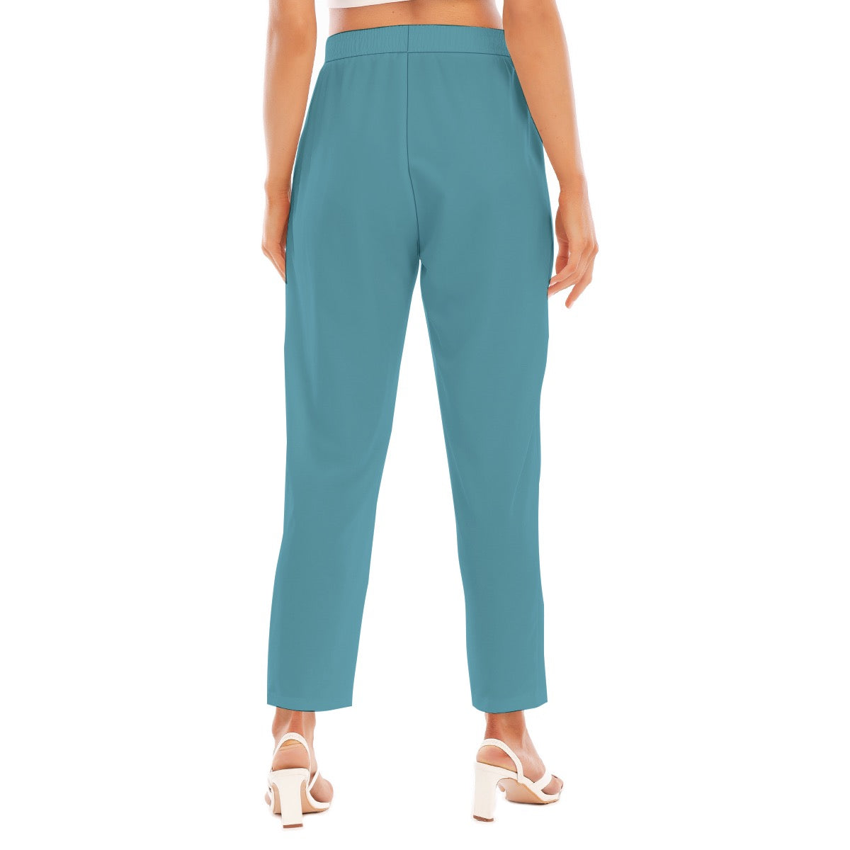 Teal -- Women's Loose Straight-leg Pants