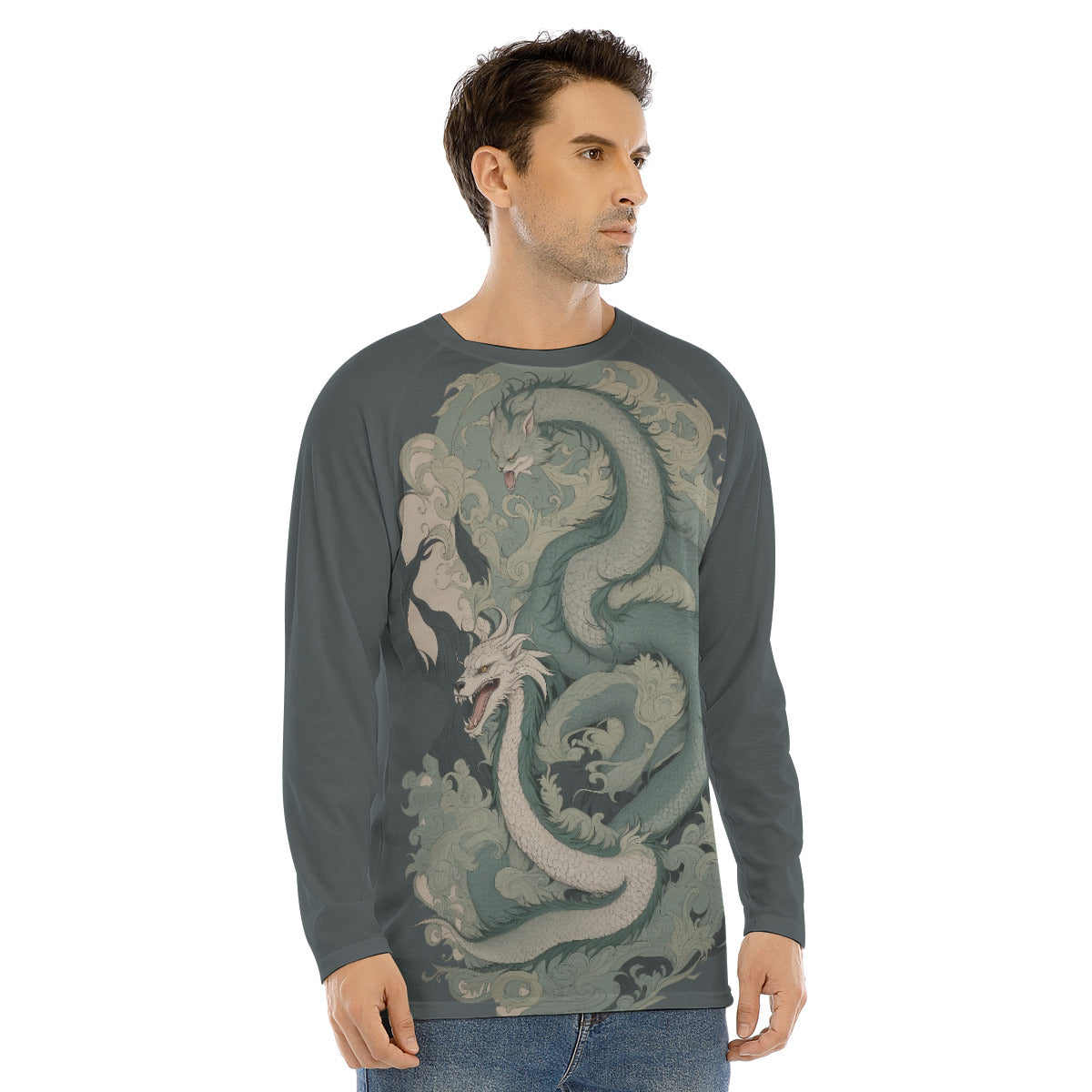 Dragon 105a -- Men's Long Sleeve T-shirt With Raglan Sleeve