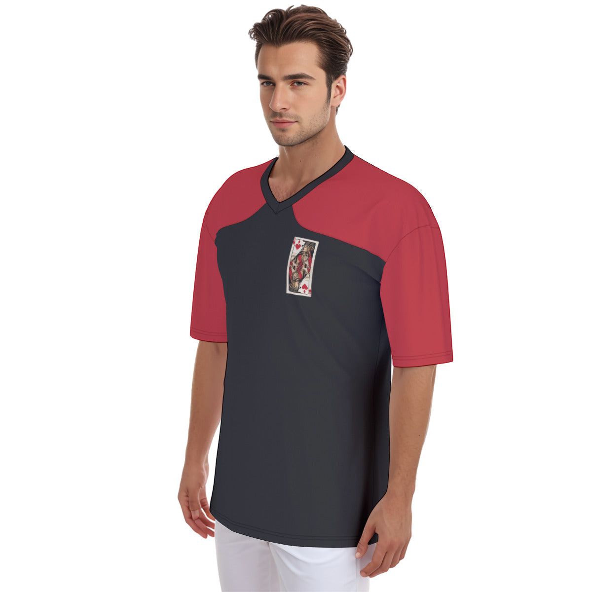 Ace of Hearts -- Men's Football Jersey