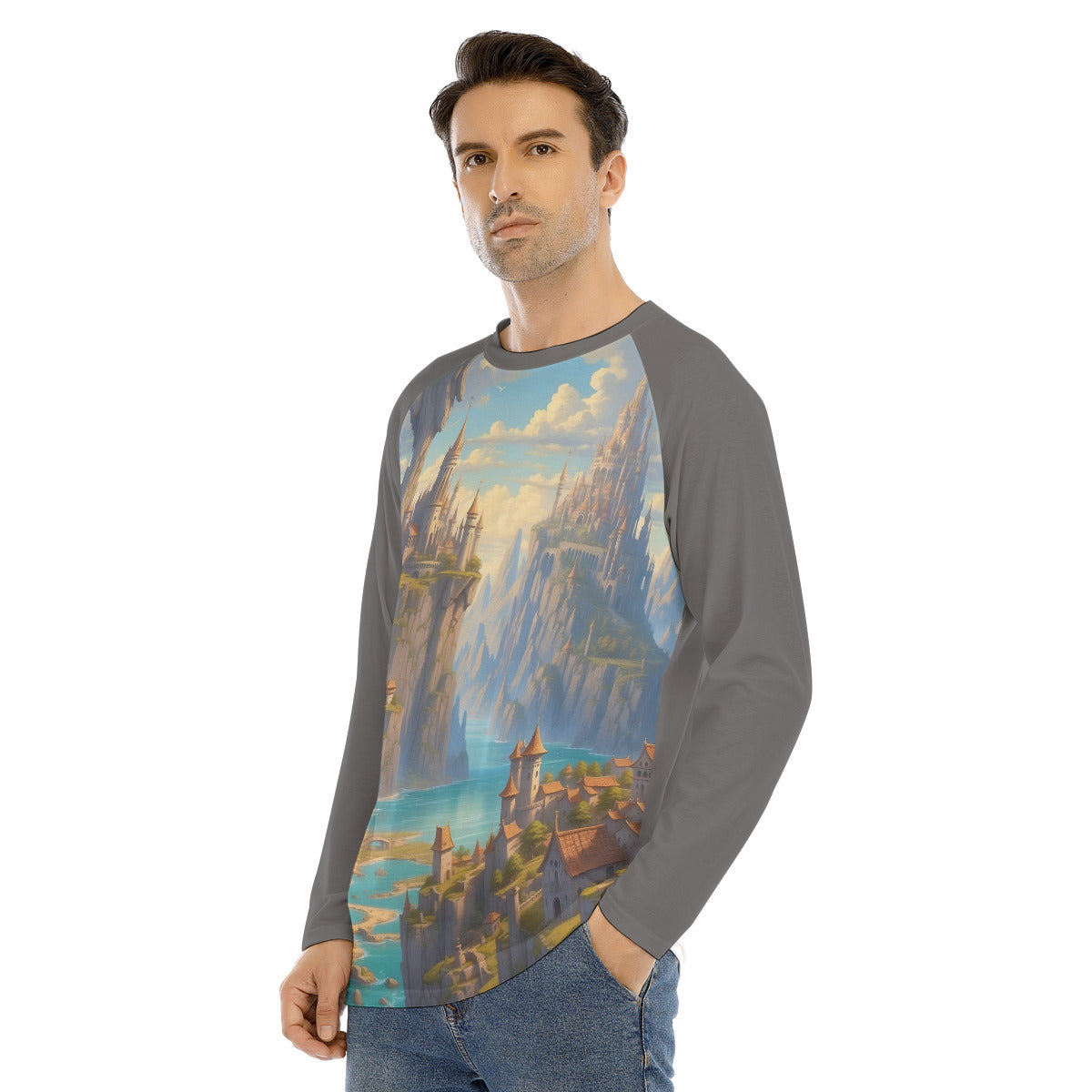 Seascape 108 -- Men's Long Sleeve T-shirt With Raglan Sleeve