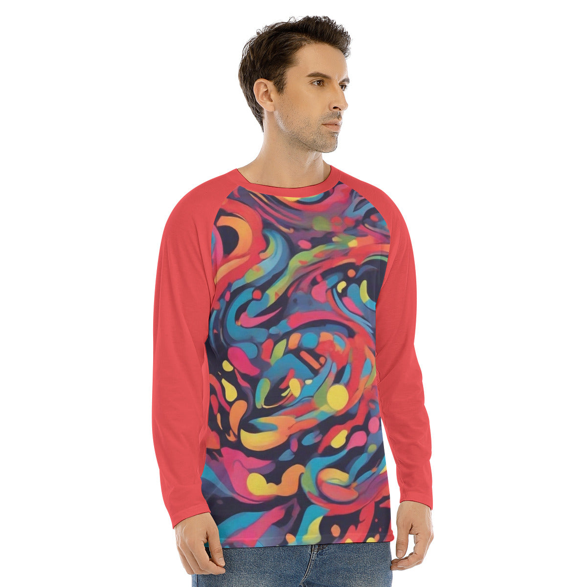 Rave 107 -- Men's Long Sleeve T-shirt With Raglan Sleeve