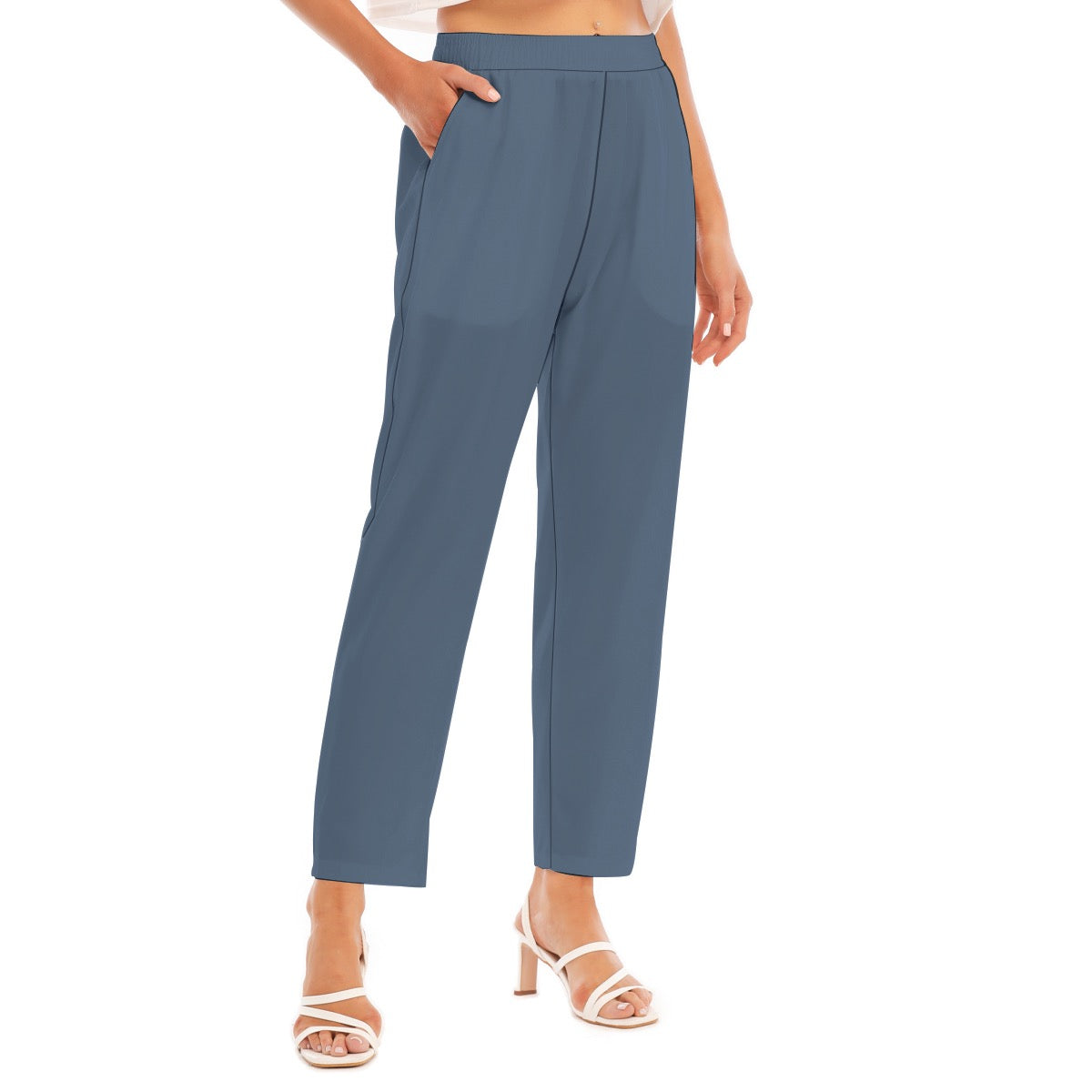 Blue -- Women's Loose Straight-leg Pants