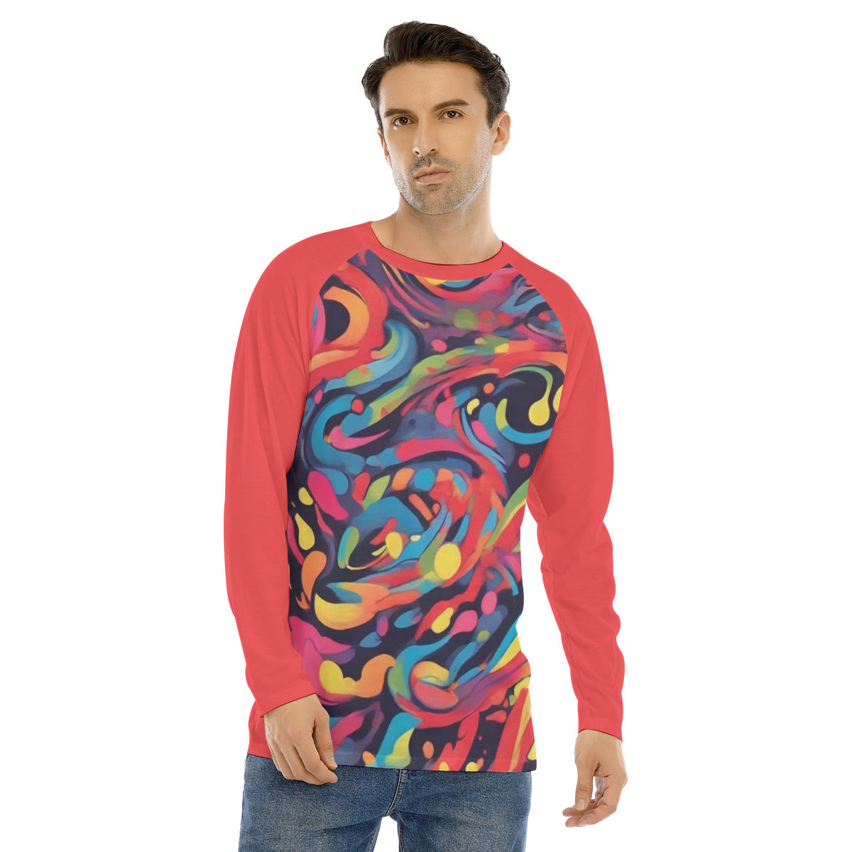 Rave 107 -- Men's Long Sleeve T-shirt With Raglan Sleeve