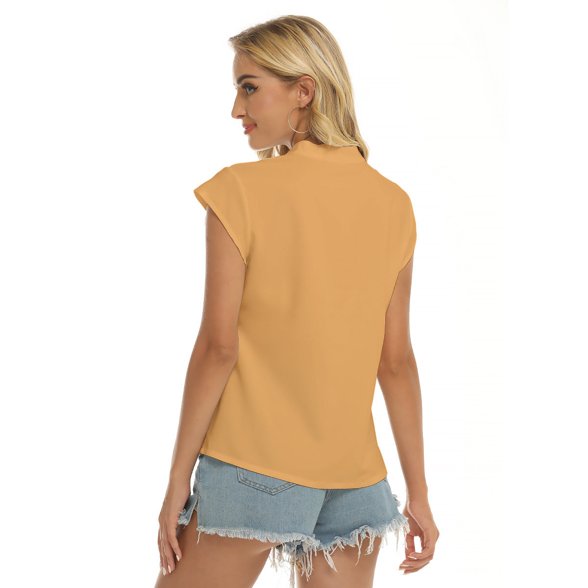 Southwest -- Women's Stacked V-neck Short Sleeve Blouse