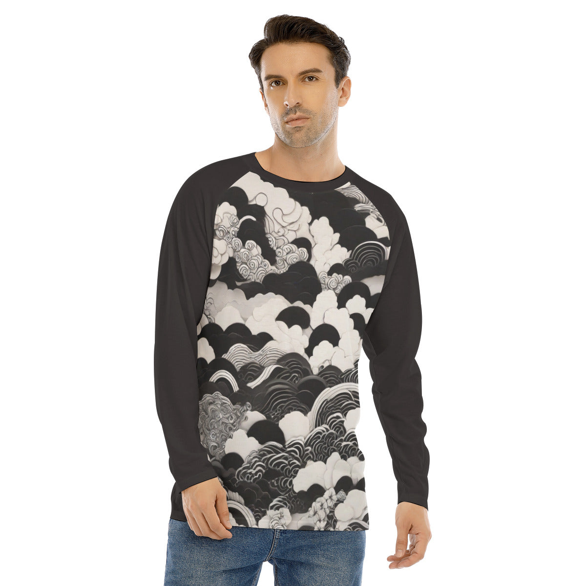 Tang 104a -- Men's Long Sleeve T-shirt With Raglan Sleeve