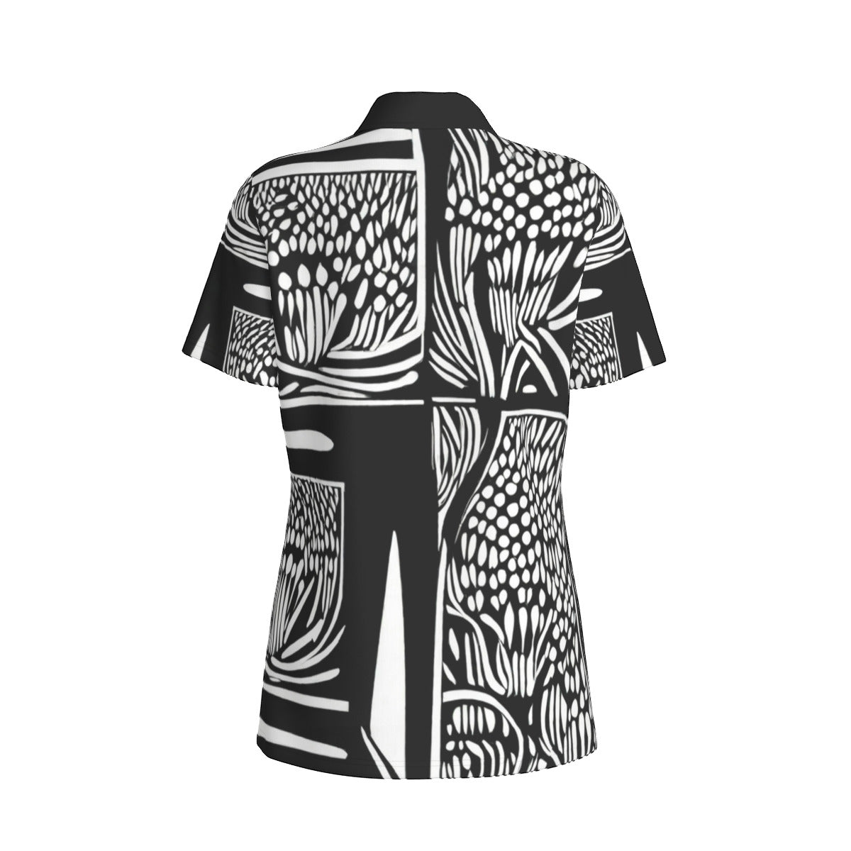 B&W Wheat -- Women's Polo Collar Jersey