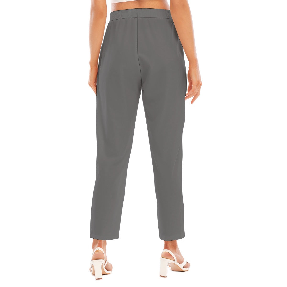 Dark-Grey -- Women's Loose Straight-leg Pants