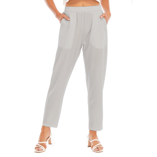 Light-Grey -- Women's Loose Straight-leg Pants
