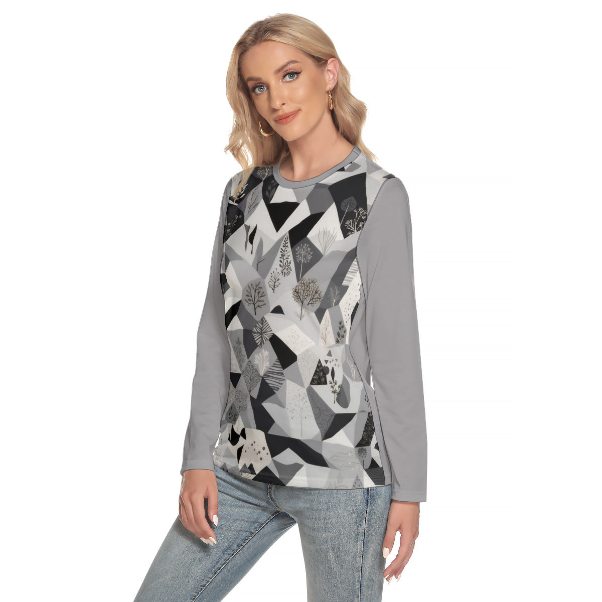 Nordic Fantasy 102 -- Women's O-neck Long Sleeve T-shirt