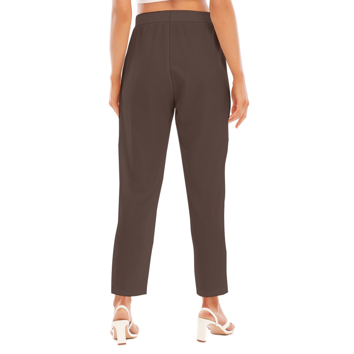 Dark Brown -- Women's Loose Straight-leg Pants