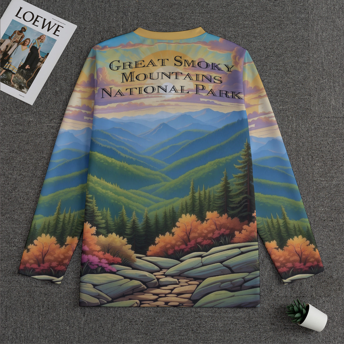 Great Smoky Mts Park -- Men's V-neck Sweatshirt With Long Sleeve