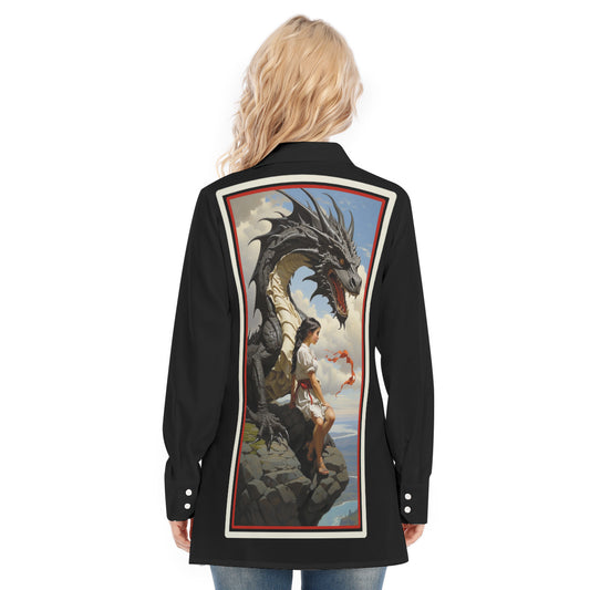 Pet Dragon Black Blouse
