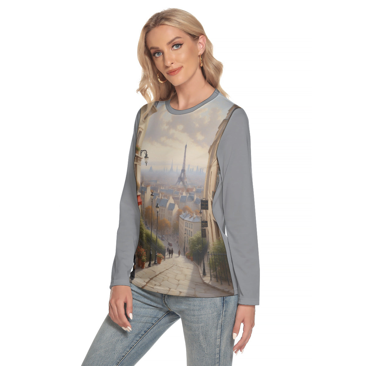 Paris Fantasy --Women's O-neck Long Sleeve T-shirt