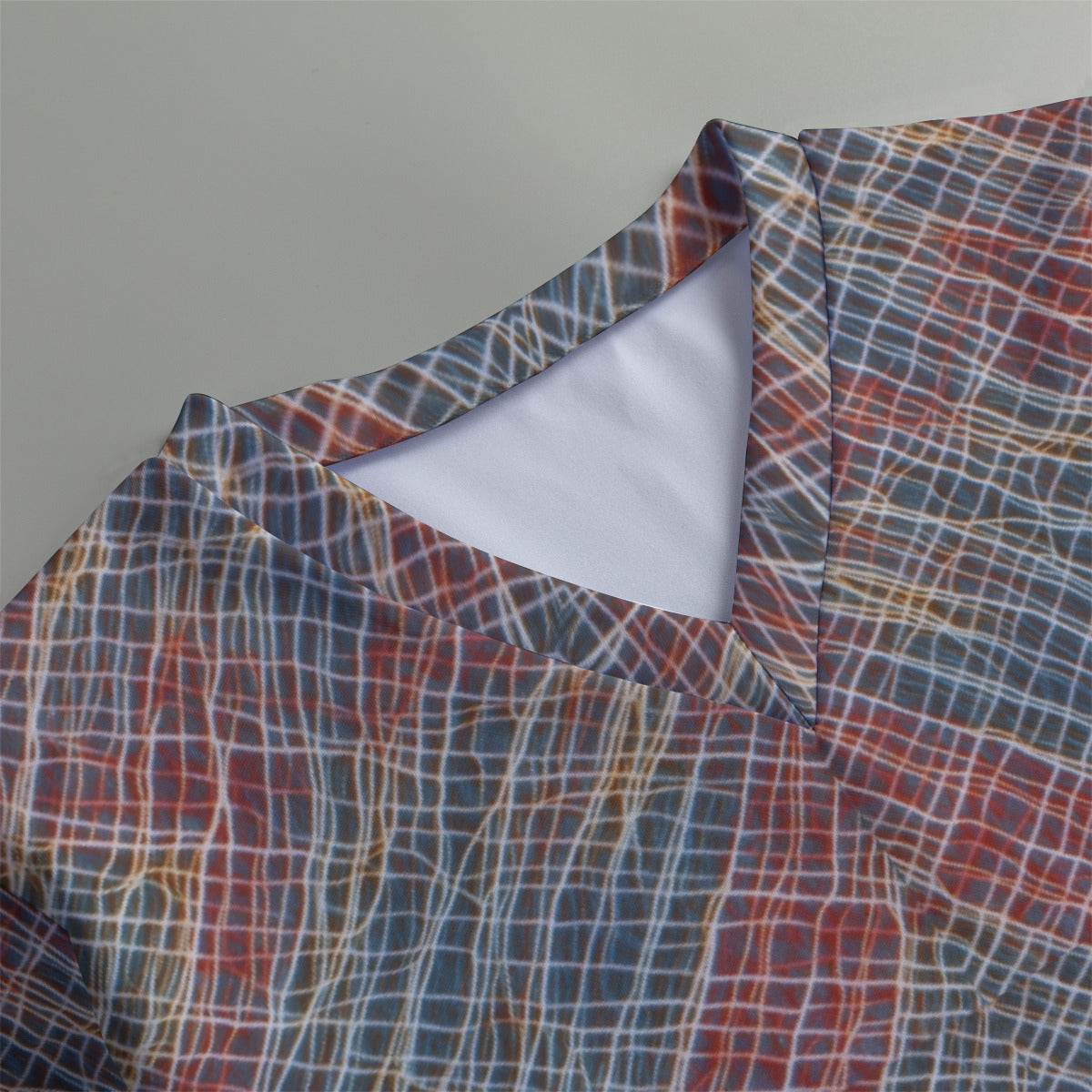 Stone Tartan -- Men's V-neck Sweatshirt With Long Sleeve