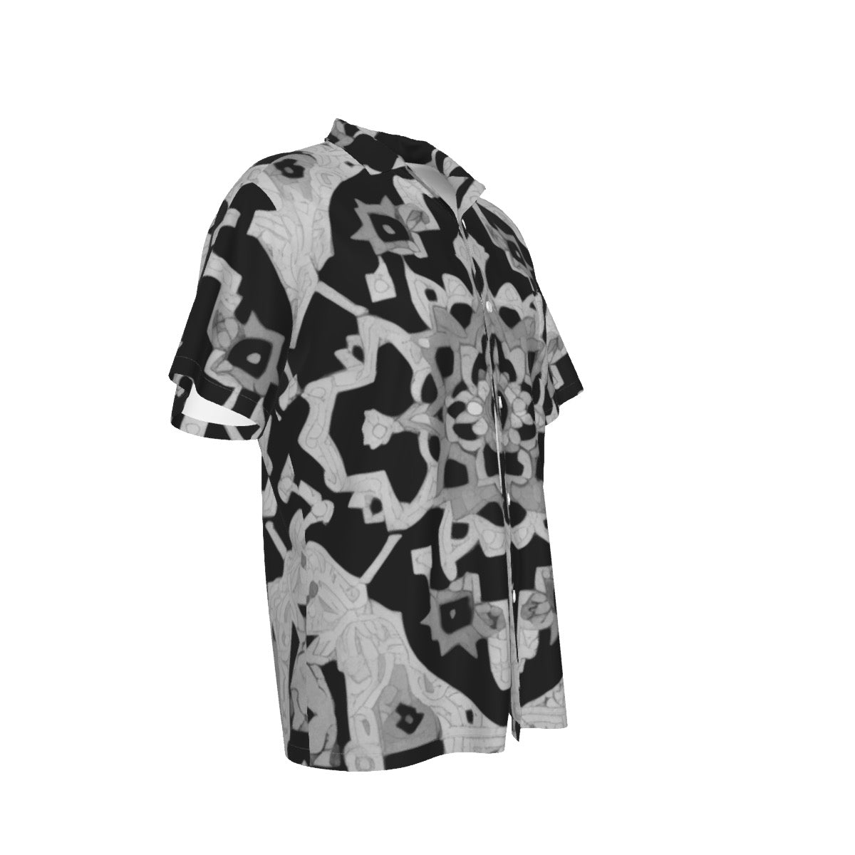 Noir -- Men's Hawaiian Shirt With Pocket