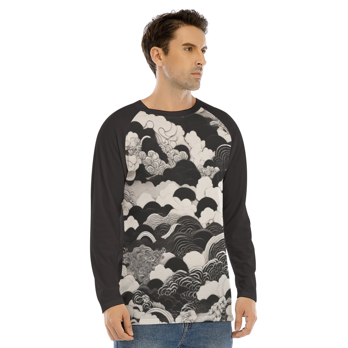 Tang 104a -- Men's Long Sleeve T-shirt With Raglan Sleeve