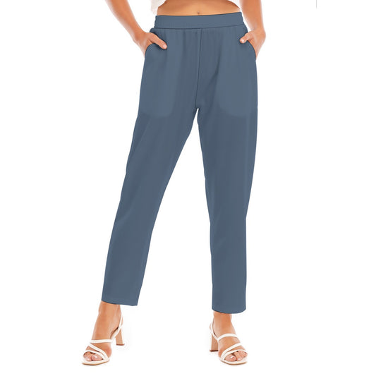 Blue -- Women's Loose Straight-leg Pants
