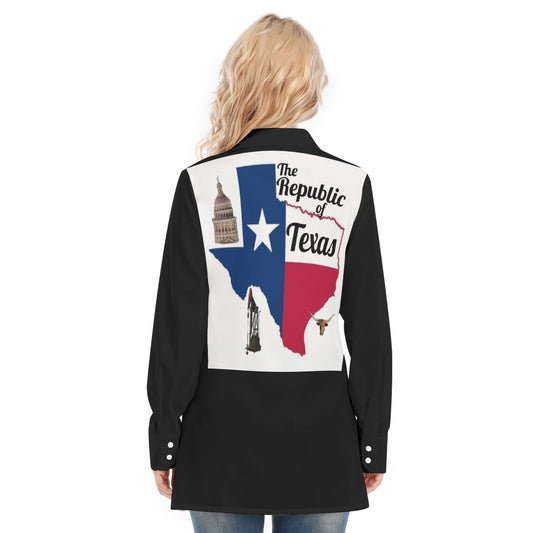 The Republic of Texas Black Blouse