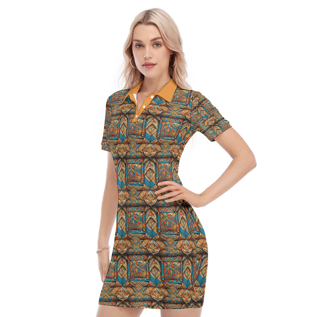 Barbara -- Women's Polo Collar Dress