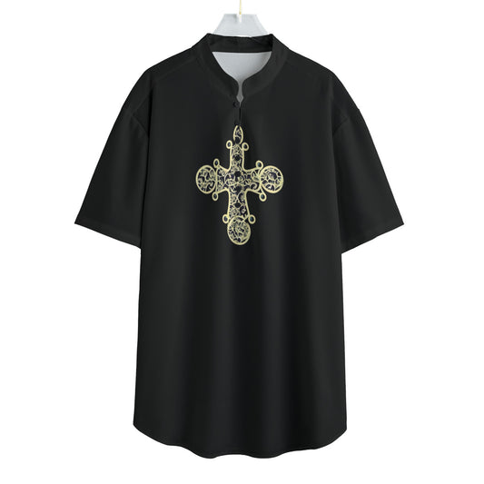 Botonée Croix -- Men's Henley Short Sleeve Shirt