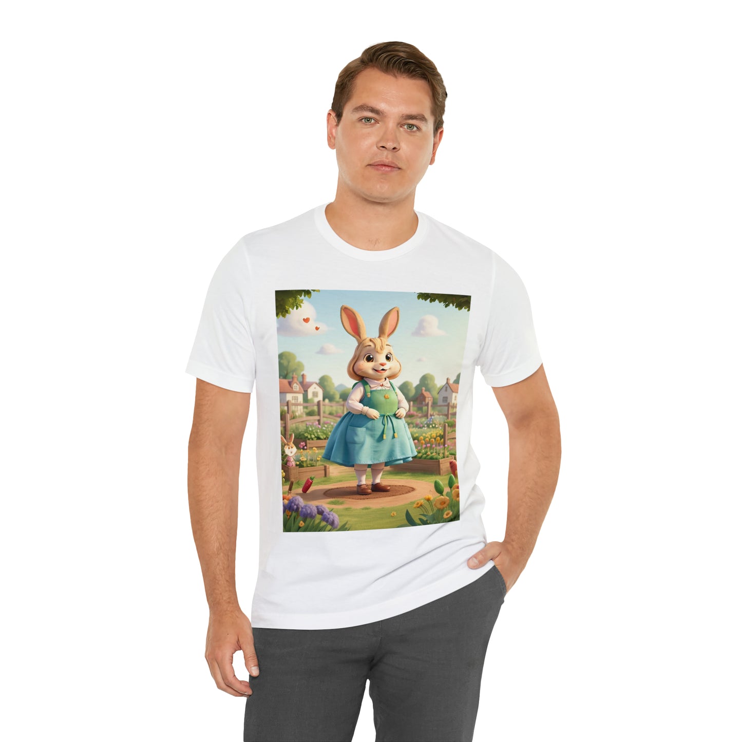 Rabbit Gardener -- Unisex Jersey Short Sleeve Tee