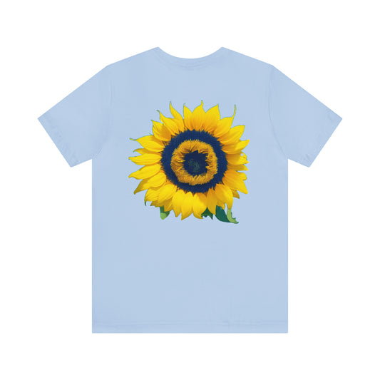 Sunflower (back) -- Unisex Jersey Short Sleeve Tee