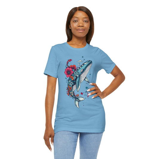 Whale Tee Shirt - Friendly Ocean Animal Design