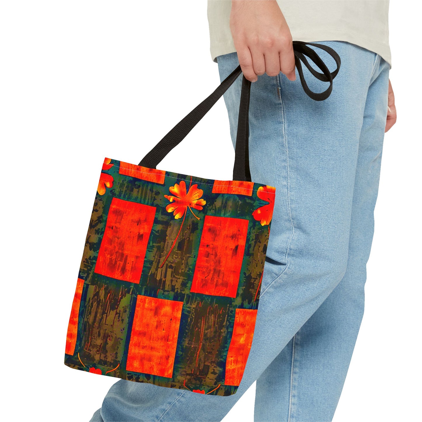 City Flower - Vibrant Floral Tote Bag - Colorful Art for Everyday Use