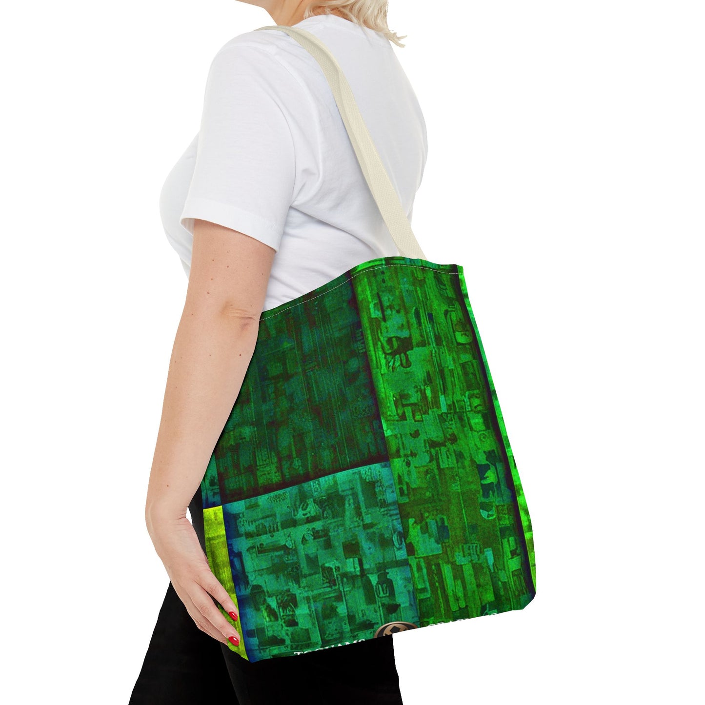 My Block - Eco-Friendly Green Abstract Tote Bag - Stylish Reusable Shopping Bag