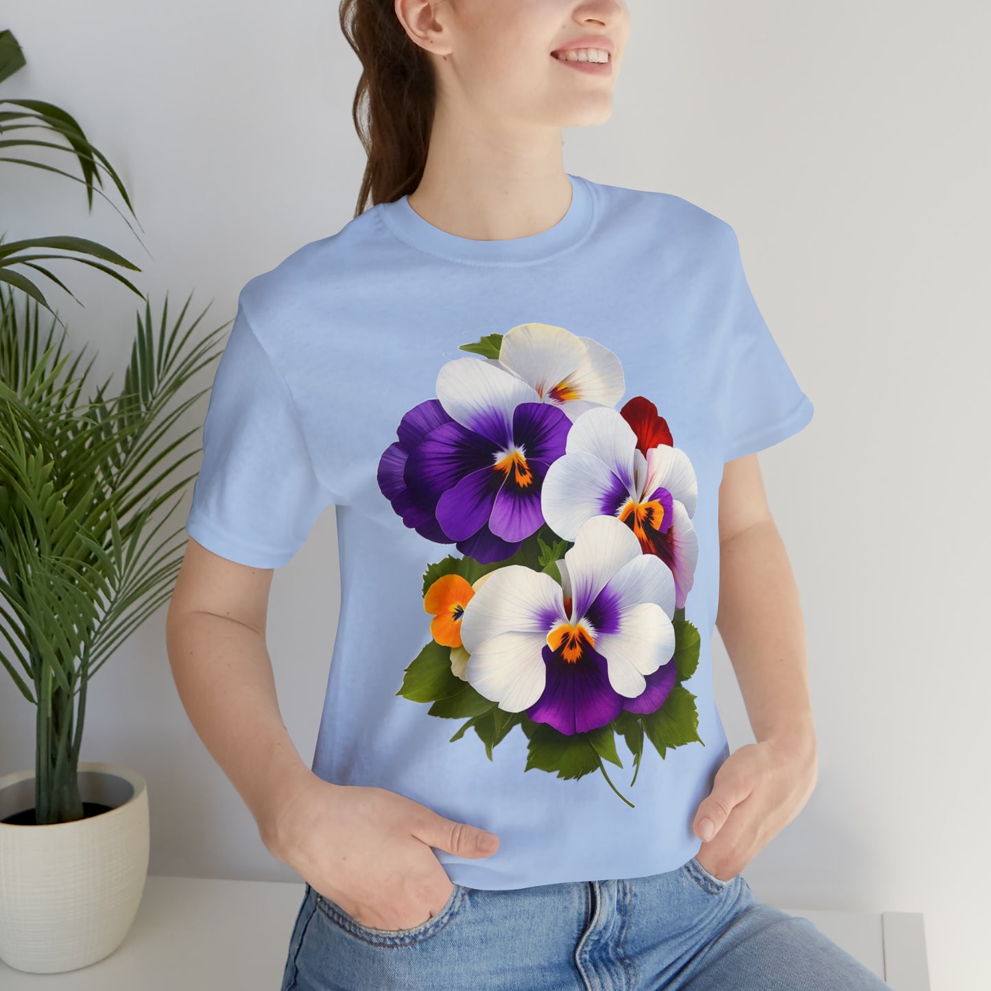 Pansies -- Unisex Jersey Short Sleeve Tee