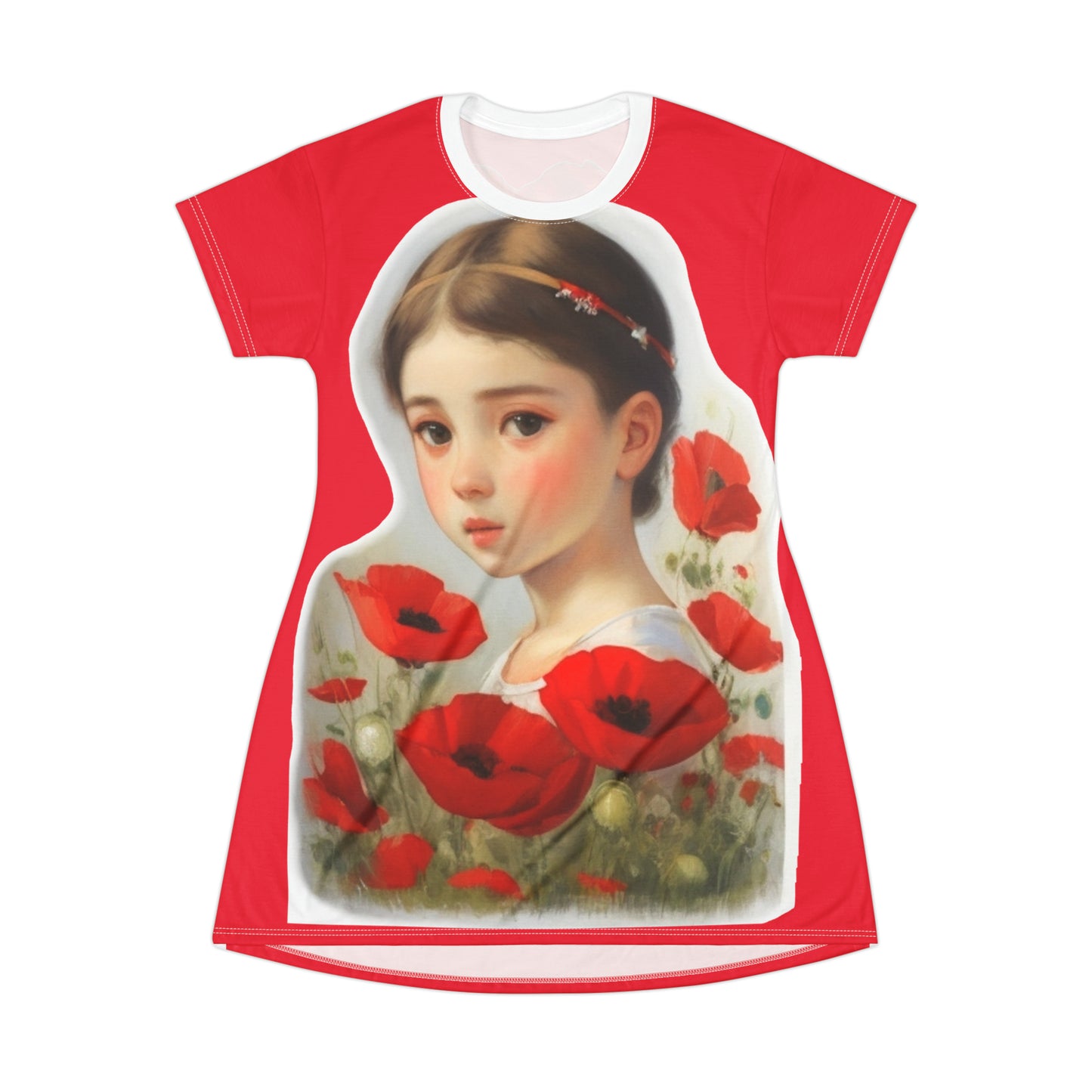 Poppy Princess -- T-Shirt Dress (AOP)