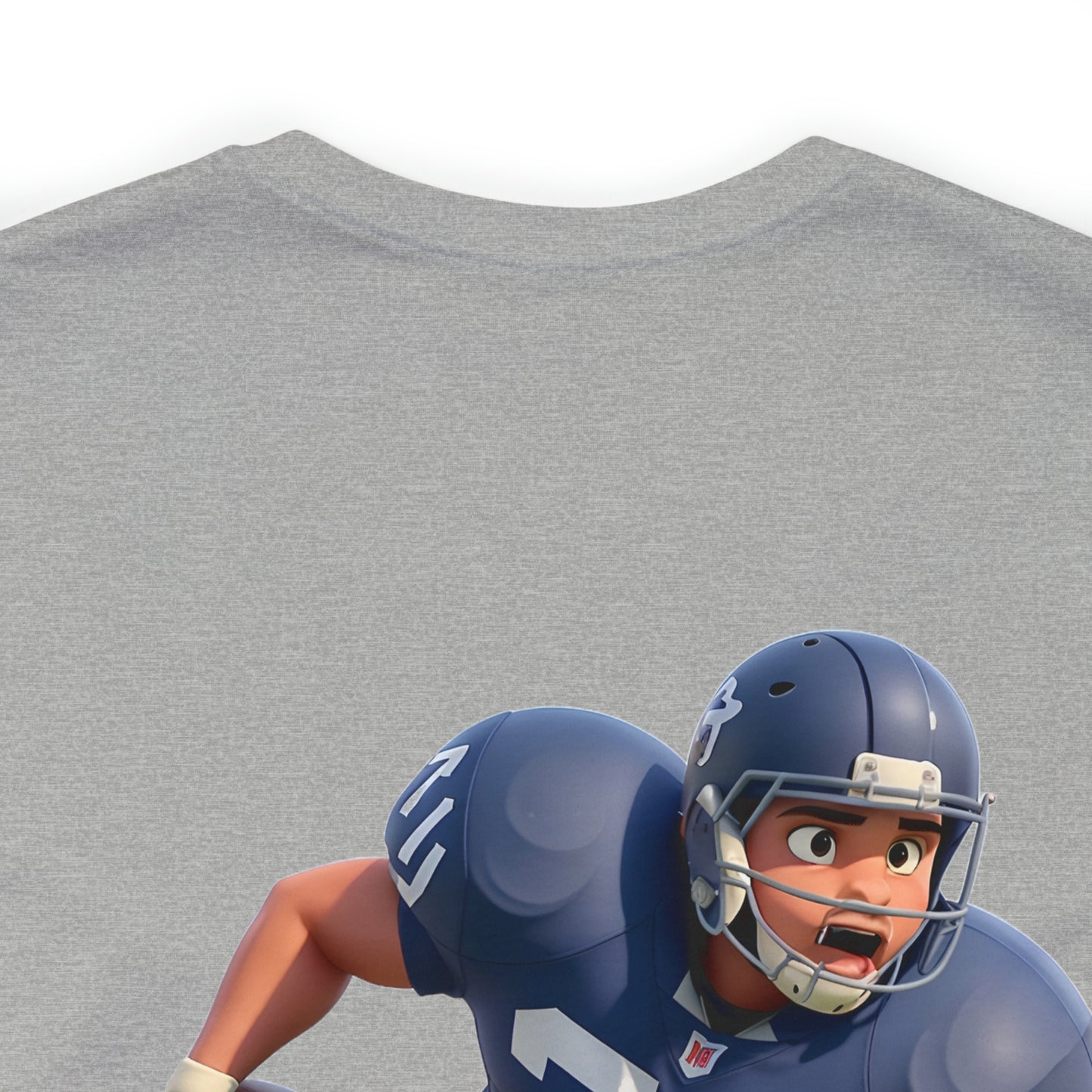 Football (Back) -- Unisex Jersey Short Sleeve Tee