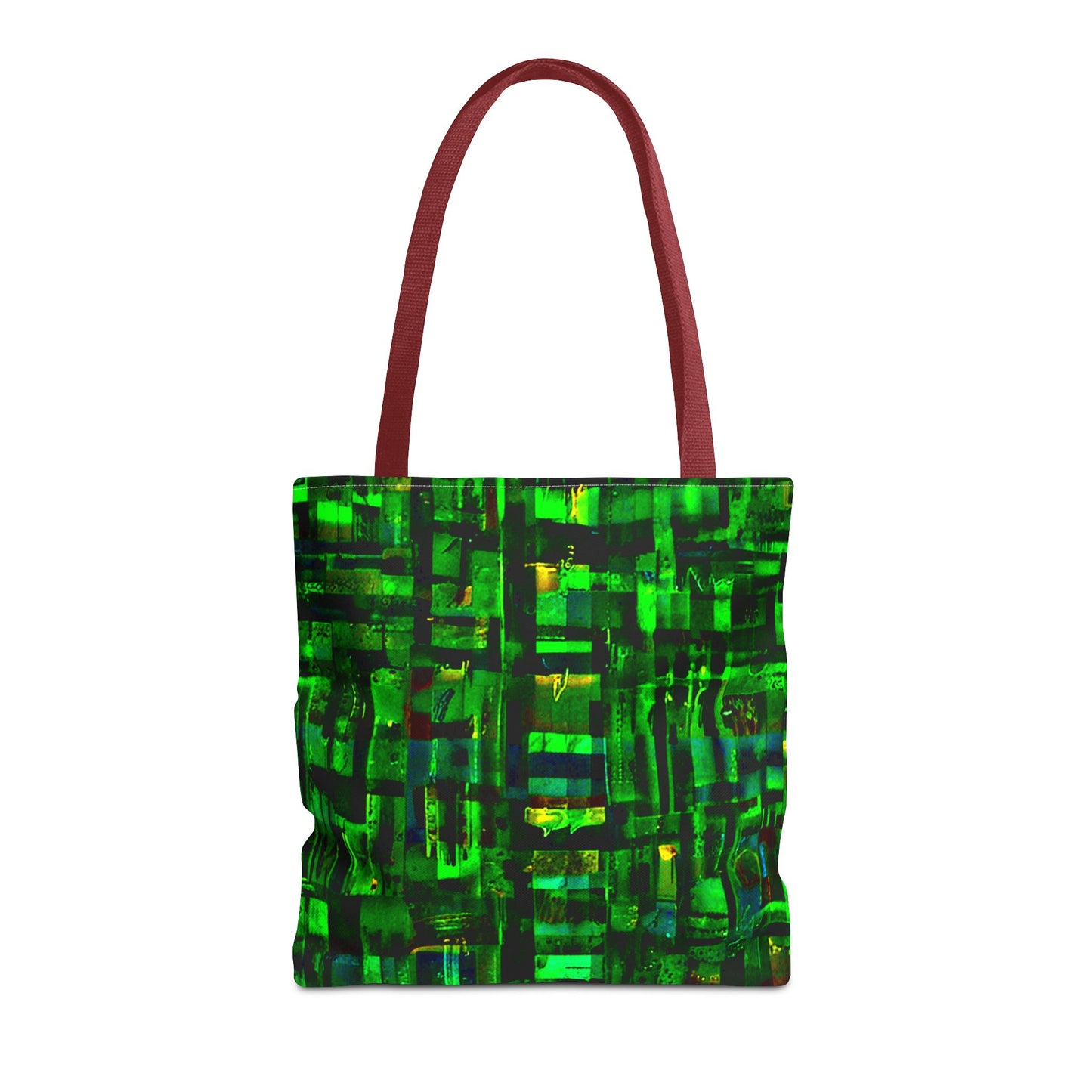 Mother Board - Vibrant Green Abstract Tote Bag - Stylish Eco-Friendly Carryall