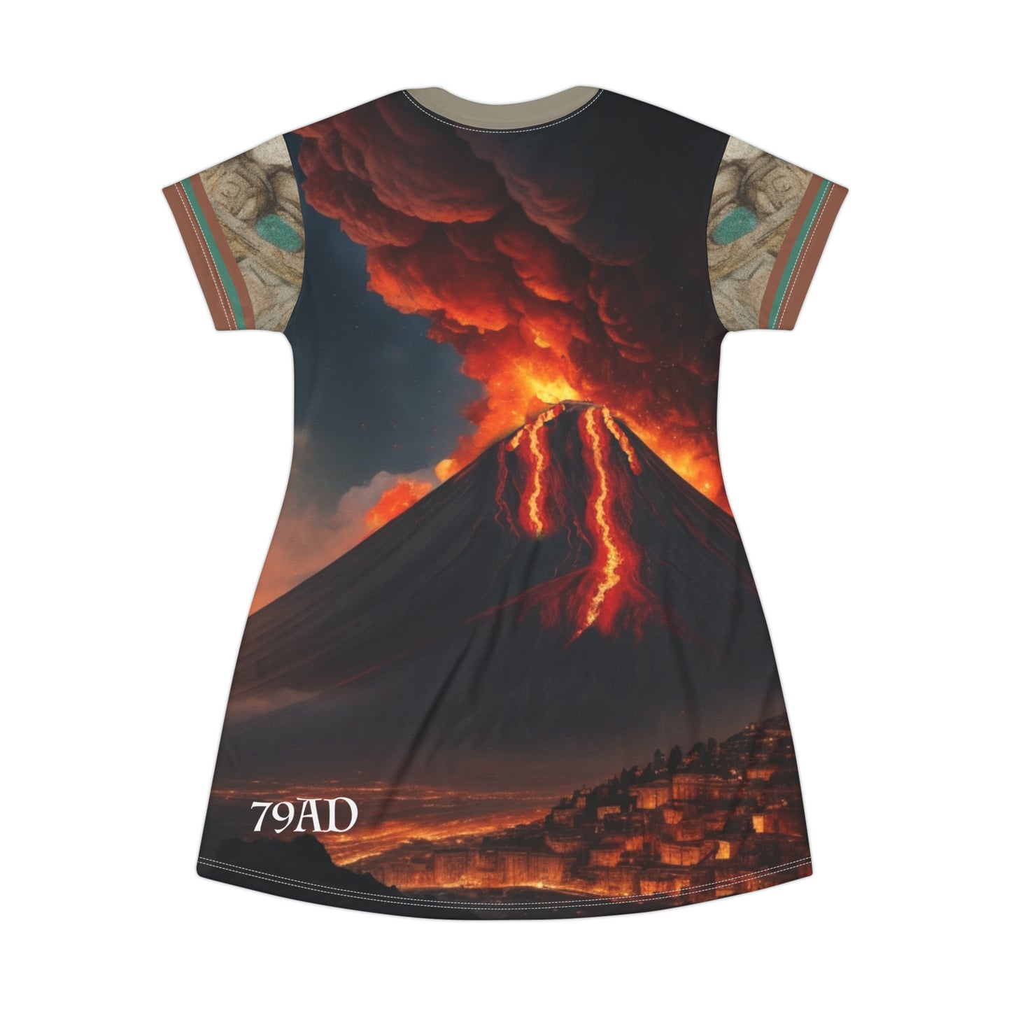 Pompeii -- T-Shirt Dress (AOP)