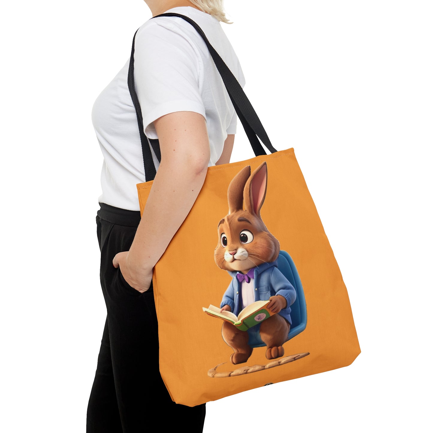 Reading Rabbit Tote Bag (AOP)