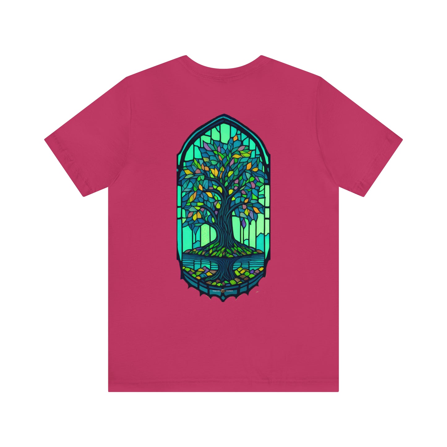 Stained Glass Tree -- Unisex Jersey Short Sleeve Tee